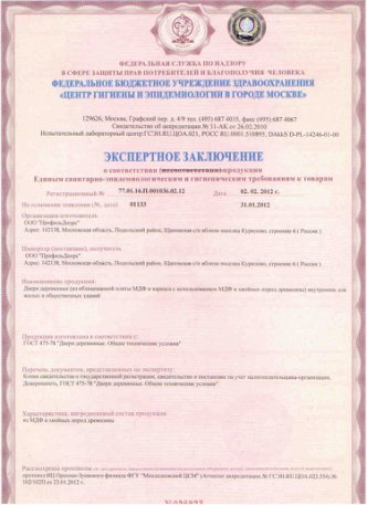 Экспертное заключение Интерьер